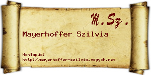 Mayerhoffer Szilvia névjegykártya